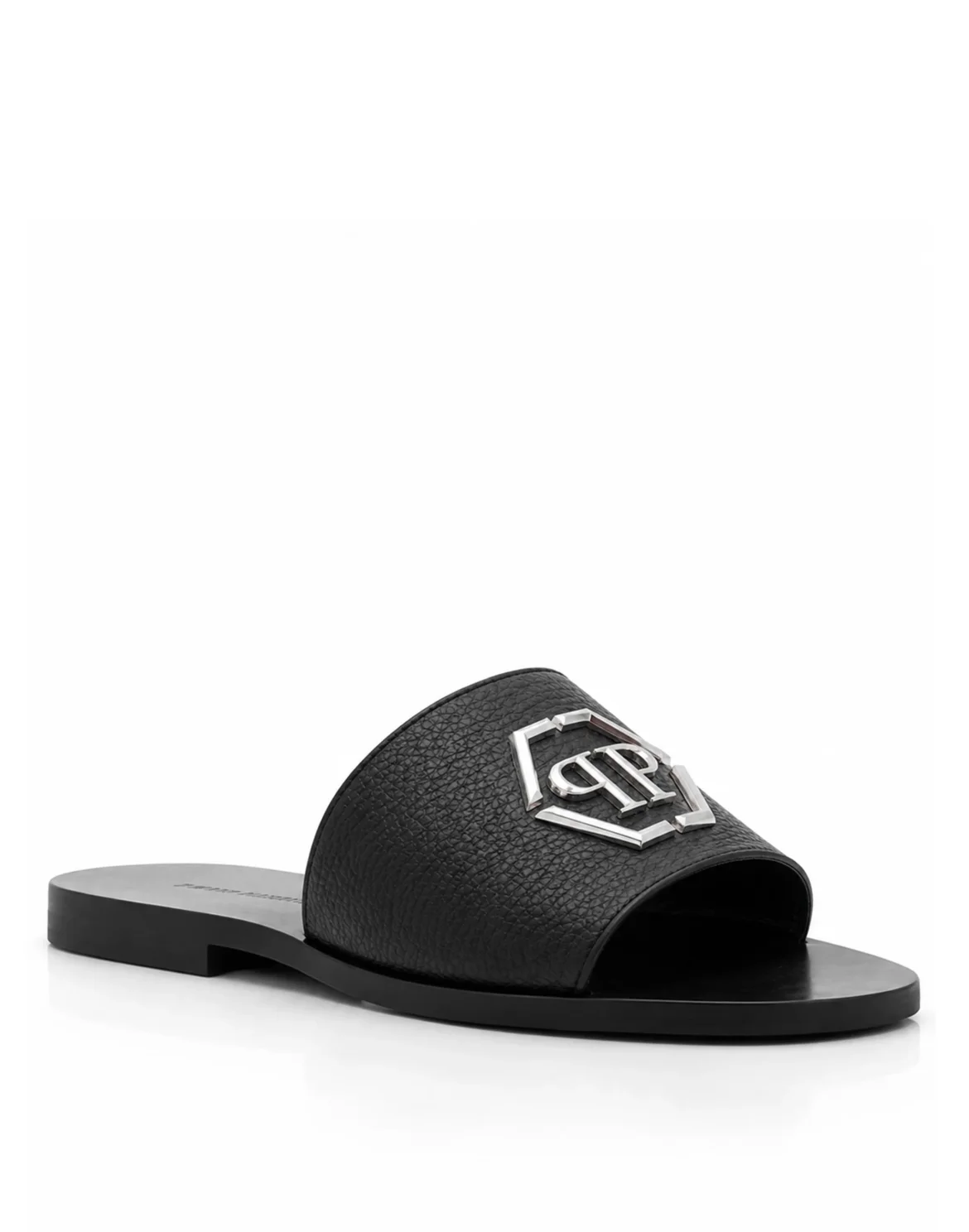 Leather Sandals Big Hexagon, цвет: Черный