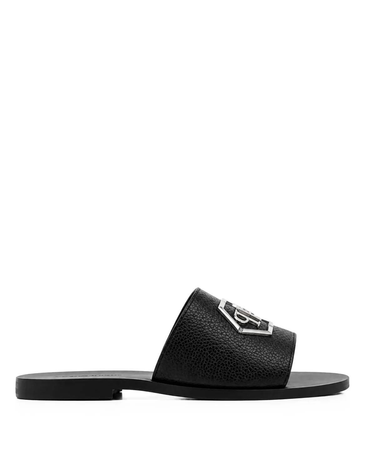 Leather Sandals Big Hexagon, цвет: Черный
