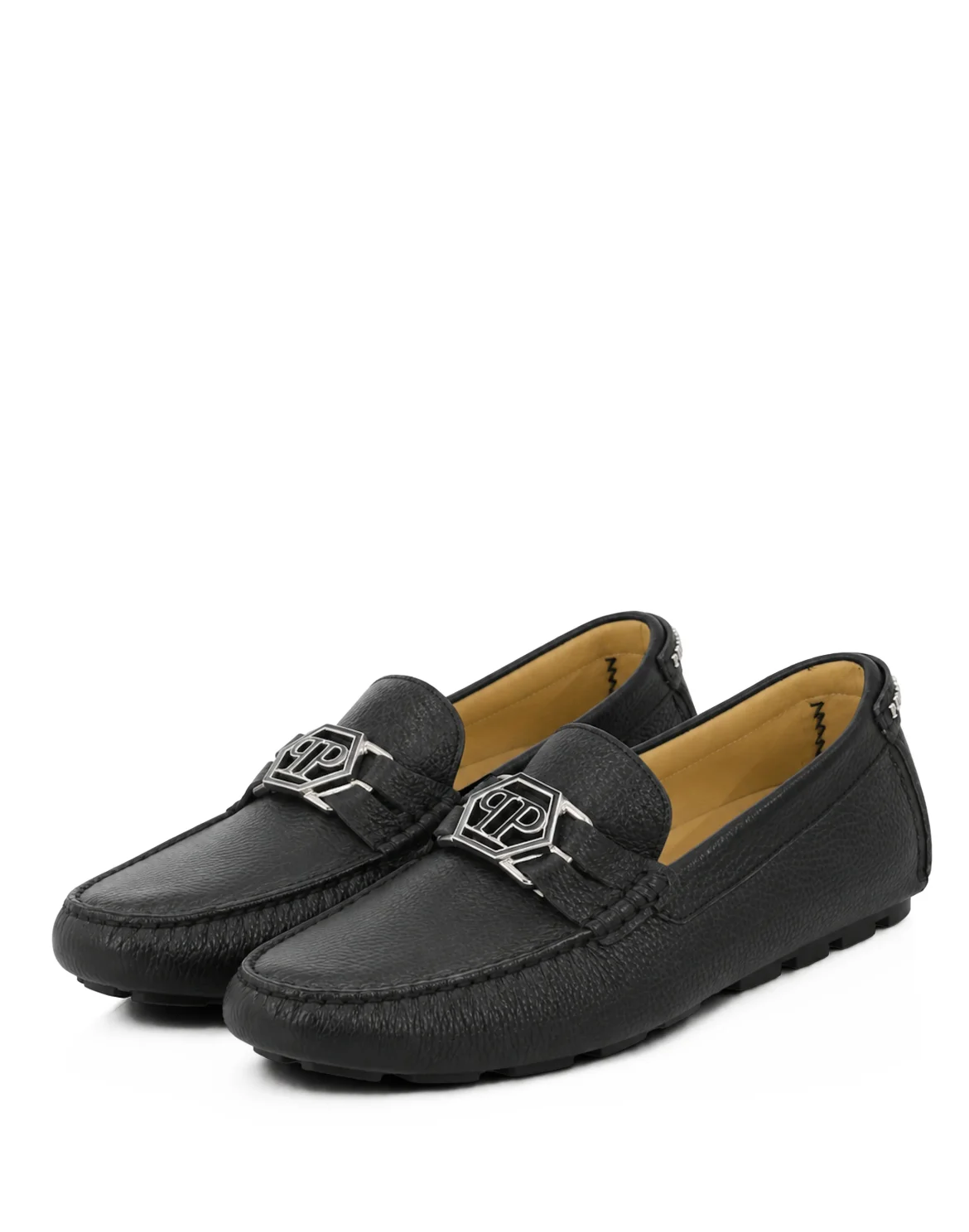 Driver Moccasin Deer Leather Print, цвет: Черный