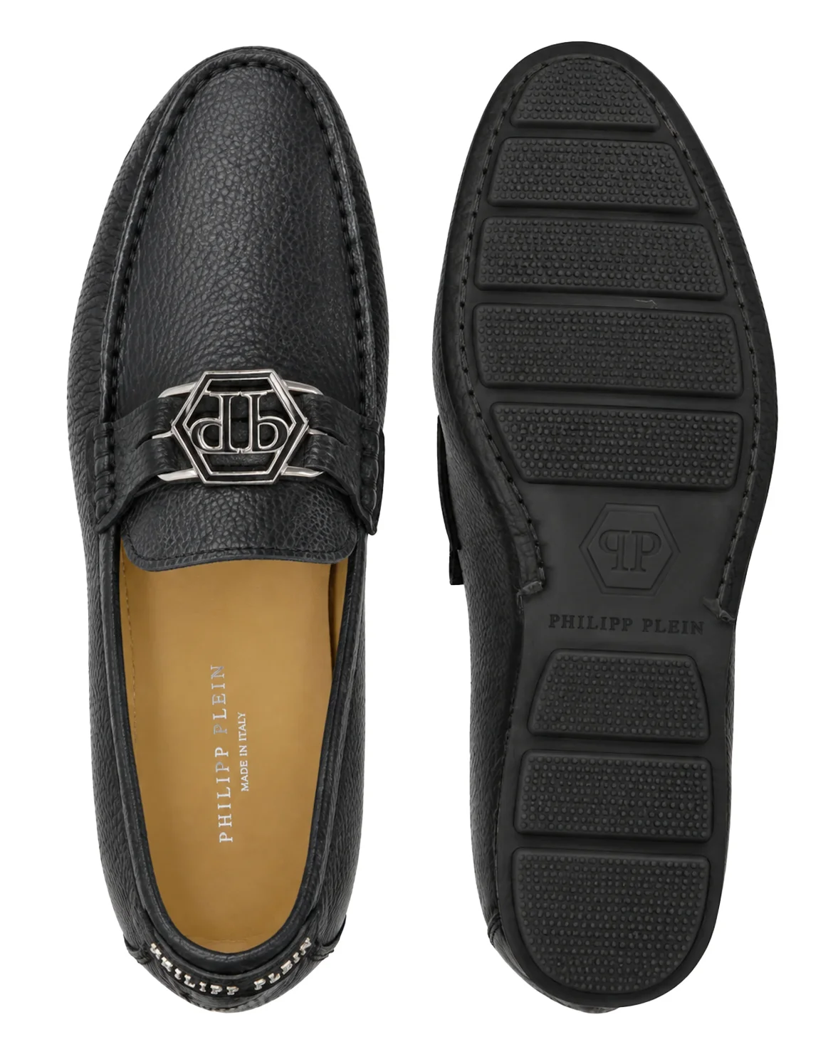 Driver Moccasin Deer Leather Print, цвет: Черный