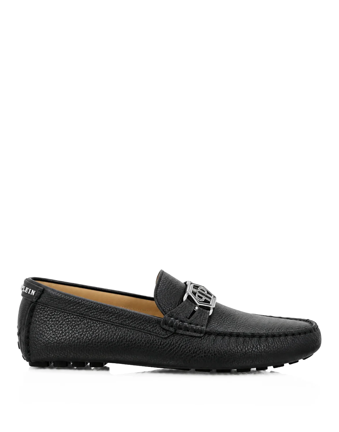 Driver Moccasin Deer Leather Print, цвет: Черный