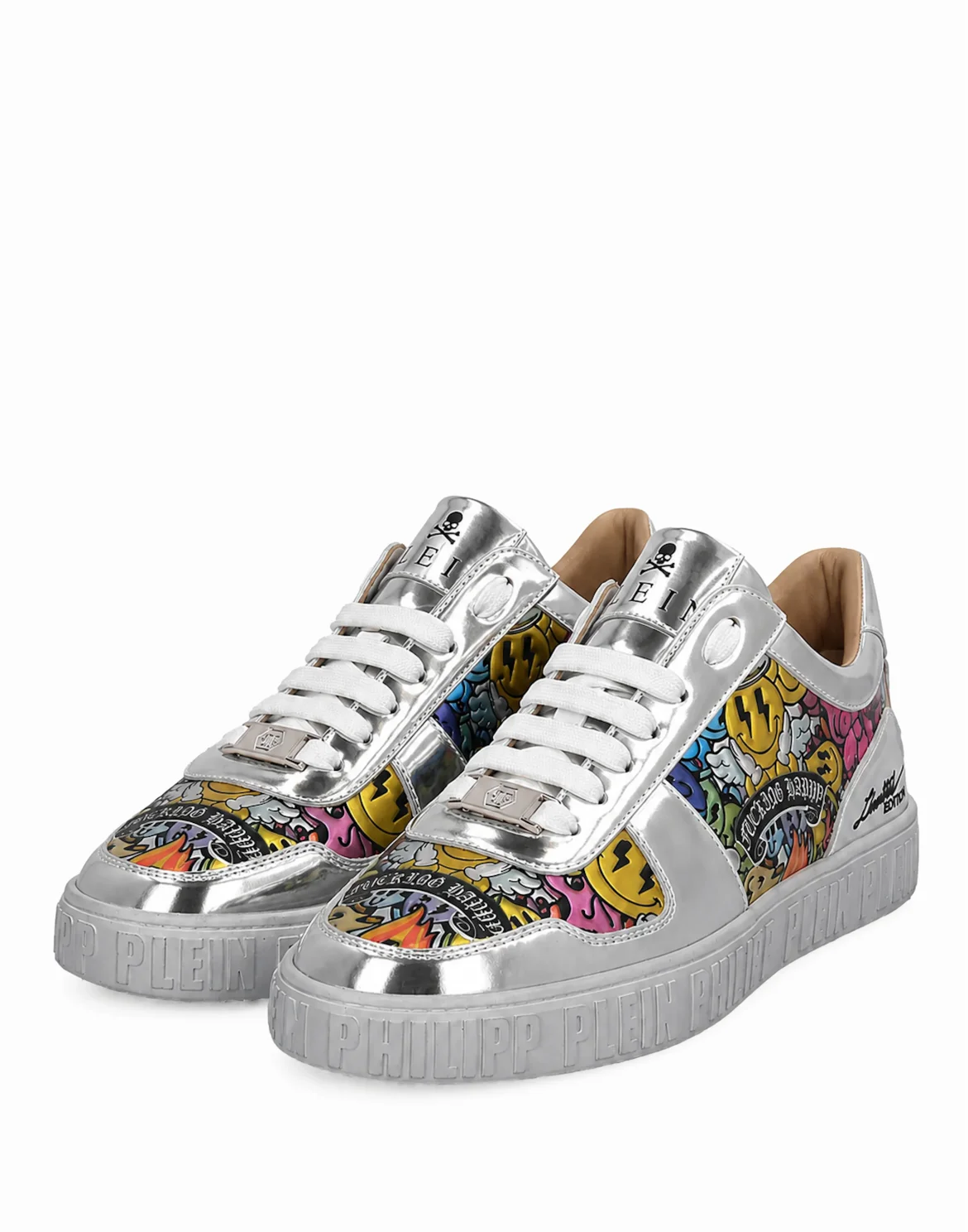 Lo-Top Sneakers Smile All Over, цвет: Серебристый