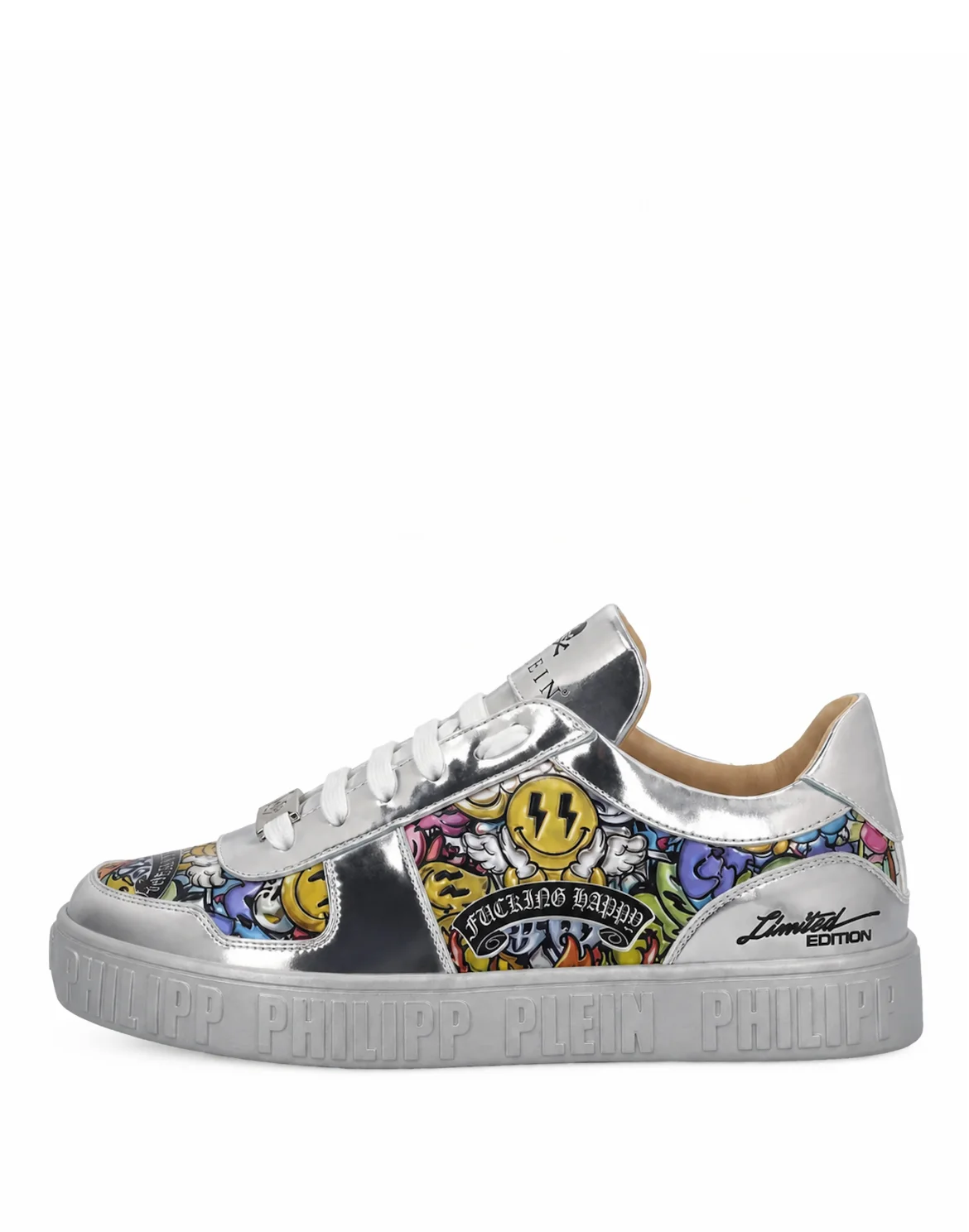 Lo-Top Sneakers Smile All Over, цвет: Серебристый