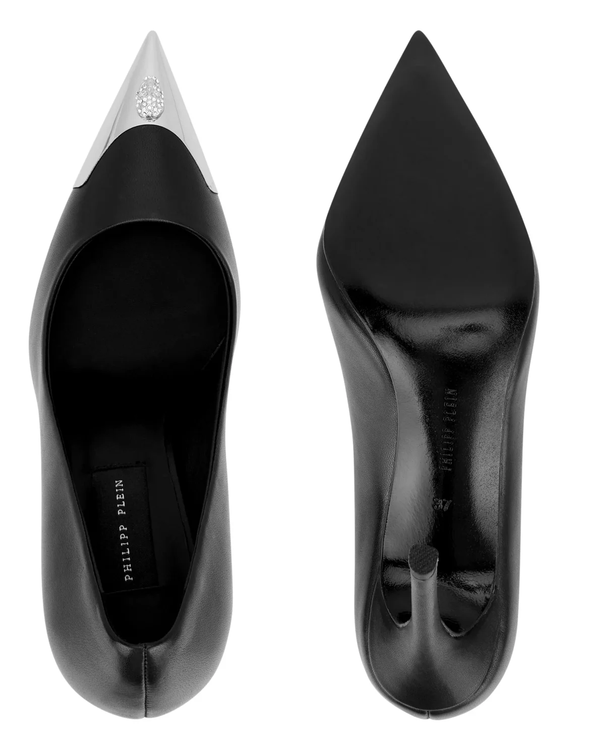 Nappa Decollete Hi-Heels Pump H105 Skull Toe, цвет: Черный