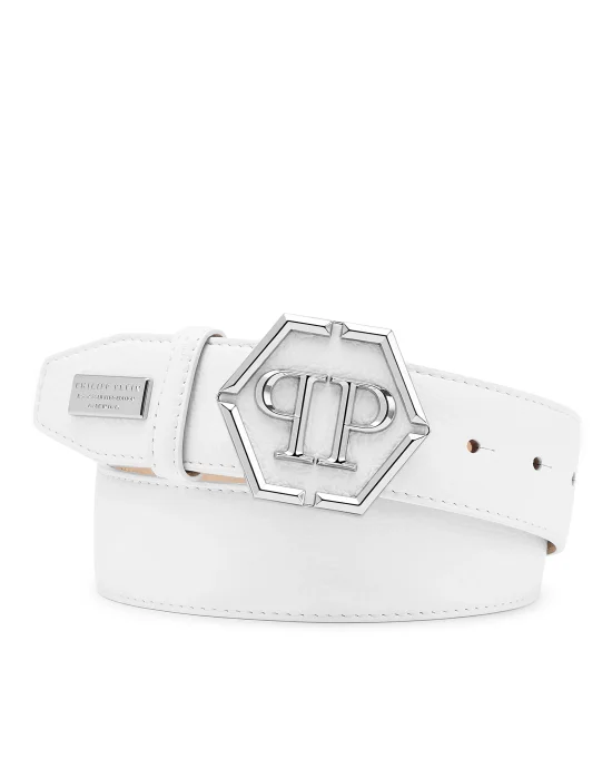 Leather Belt Hexagon