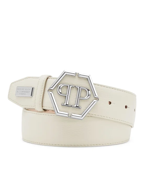 Leather Belt Hexagon