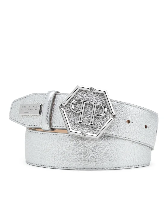 Leather Belt Hexagon