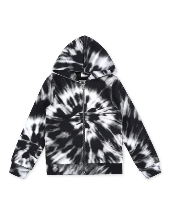 Hoodie sweatjacket Tie dye