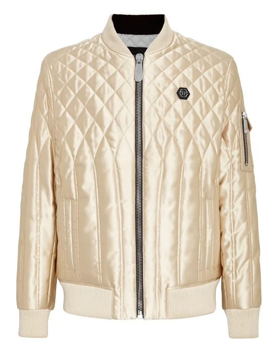 Quilted Nylon Bomber Iconic Plein
