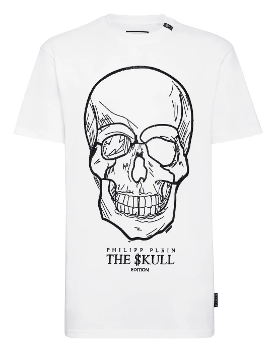 T-shirt Round Neck SS stones Skull