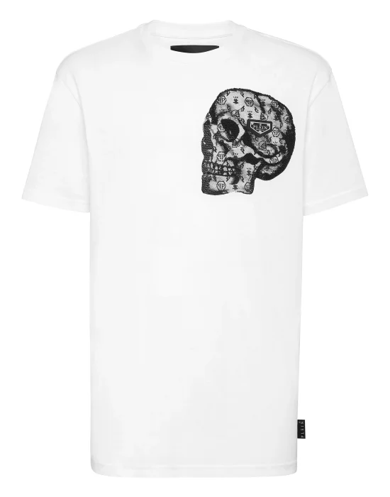 T-shirt Round Neck SS stones Skull