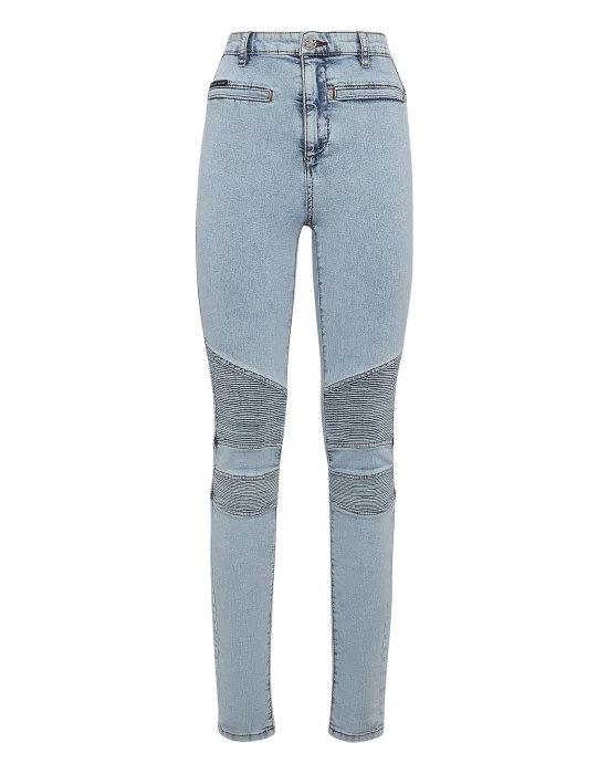 Denim  High Waist Biker Iconic Plein