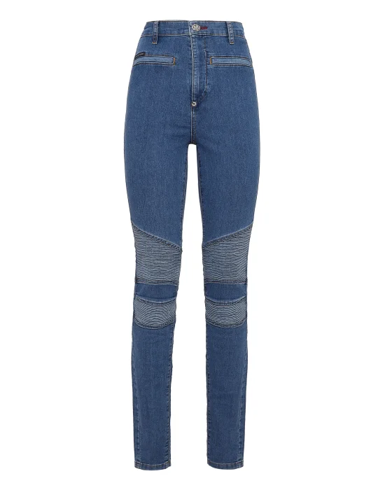 Denim  High Waist Biker Iconic Plein