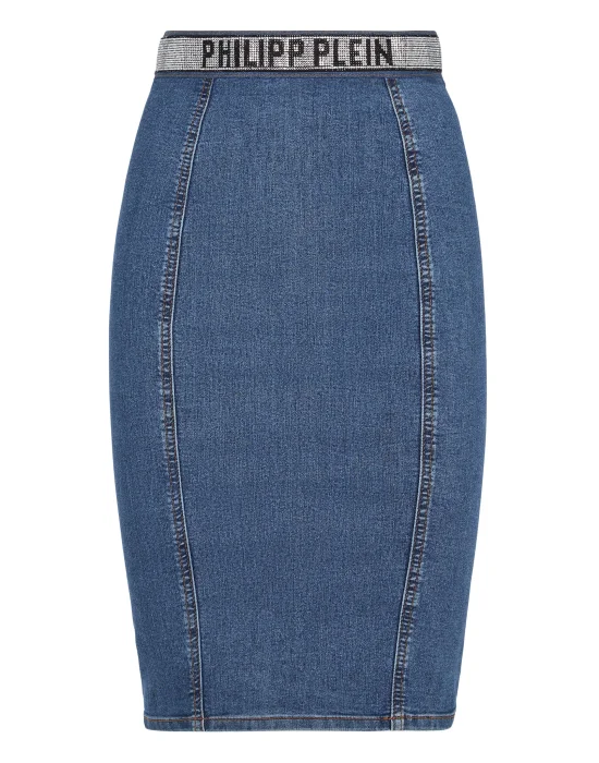 Denim Super Stretch Skirt Philipp Plein TM