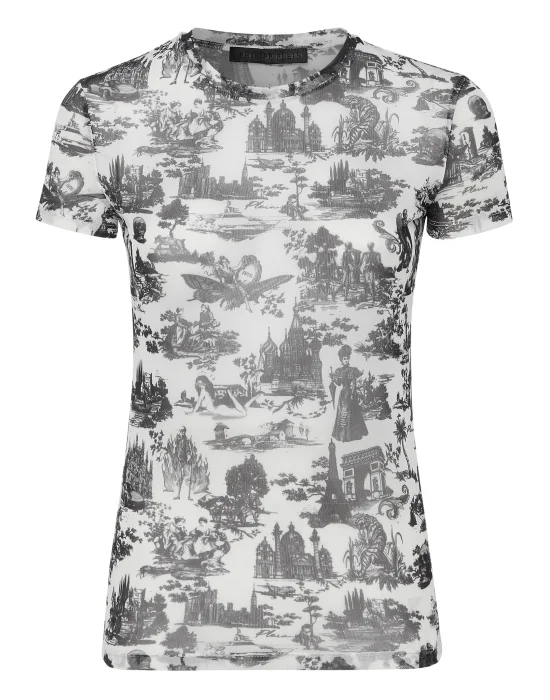 T-Shirt Round Neck SS Stretch Tulle En PLEIN air