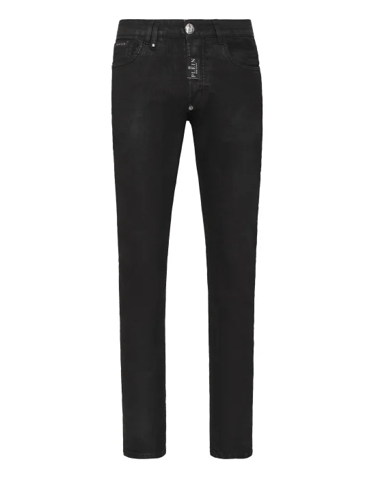 Denim Trousers Super Straight Cut Premium Skull