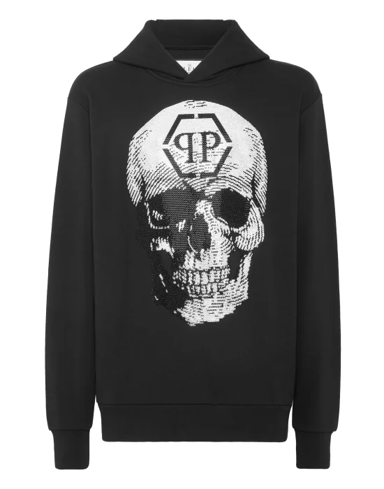 Hoodie sweatshirt Skull with Crystals