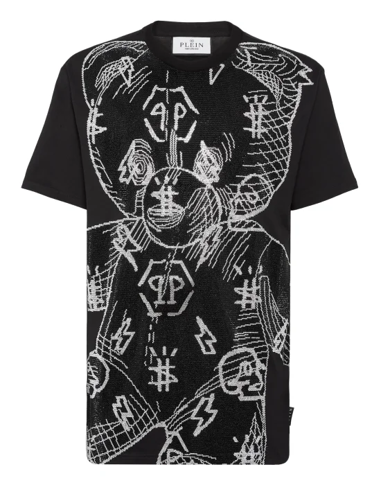 T-shirt Round Neck SS Teddy Bear with Crystals