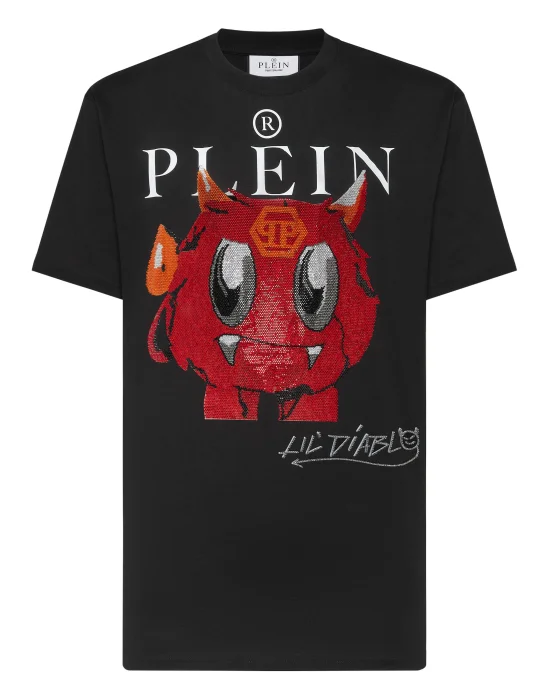 T-shirt Round Neck SS Monsters with Crystals