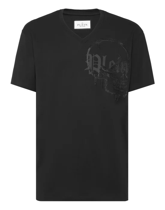 T-shirt V-Neck SS Graffiti with Crystals