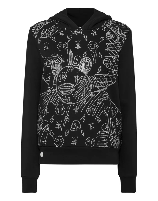 Hoodie sweatshirt Teddy Bear with Crystals