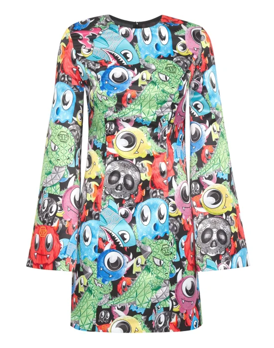 Mini Dress LS Monsters