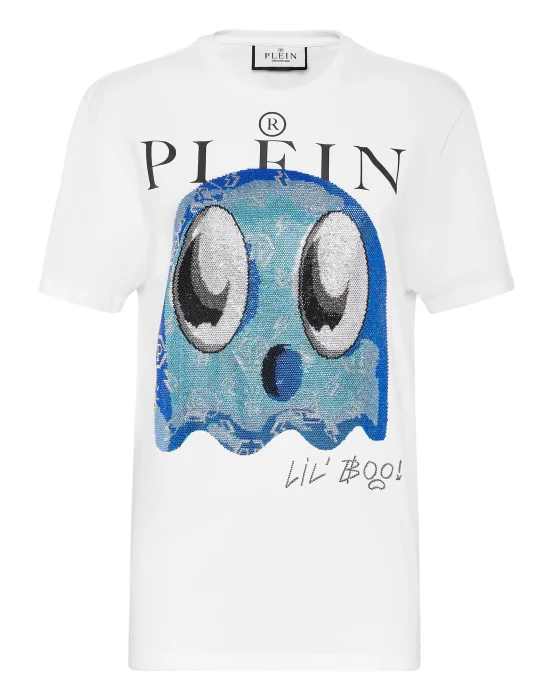 T-shirt Round Neck SS Man Fit Monsters with Crystals