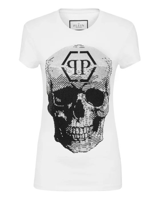 T-shirt Sexy Pure Fit Skull with Crystals