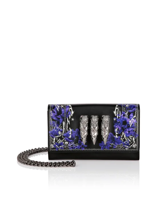 Leather Clutch Flowers