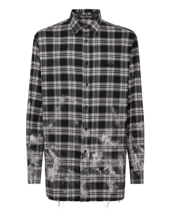 Oversized Shirt Sugar Daddy Cut LS Chrome