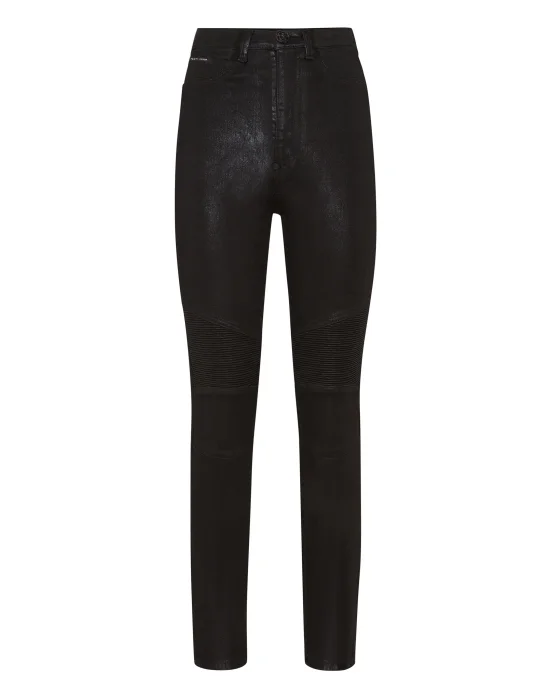 Denim Trousers Super High Waist Biker Fit