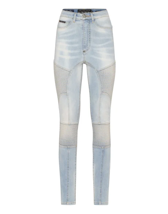 Denim Super High Waist Jeggings Cowboy