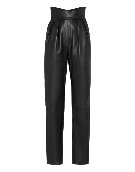 Leather Baggy Trousers