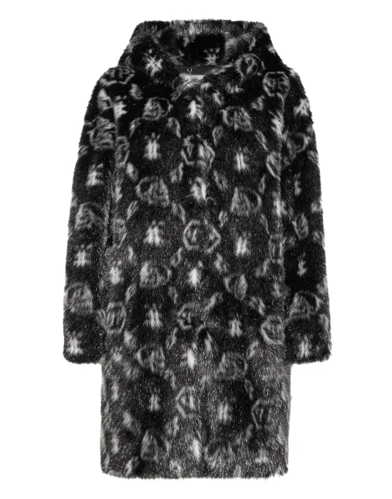 Eco Fur Coat Long Monogram