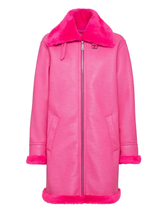 Eco Mutton Aviator Long Jacket Skull&Bones