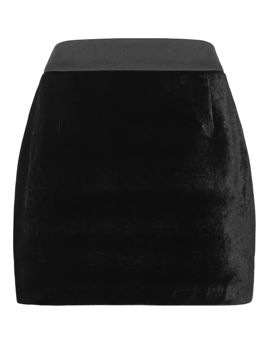Foil Velvet Mini Skirt Sartorial