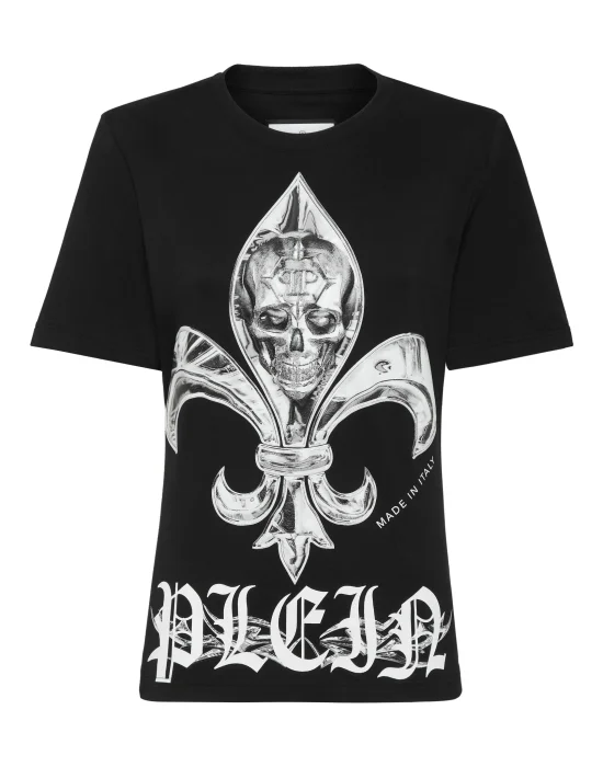 Padded Shoulder T-shirt Sexy Pure Fit Chrome
