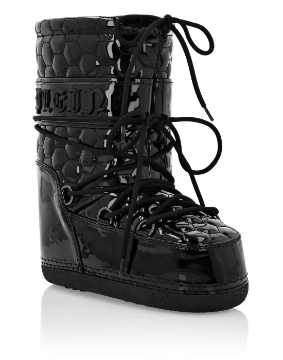 Eco Leather Snow Boots Gothic Plein