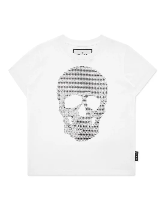 T-shirt Round Neck SS Skull strass