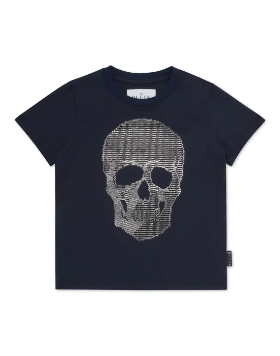 T-shirt Round Neck SS Skull strass