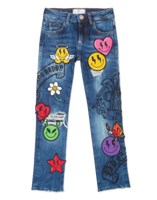 Denim Trousers Loose Fit Smile