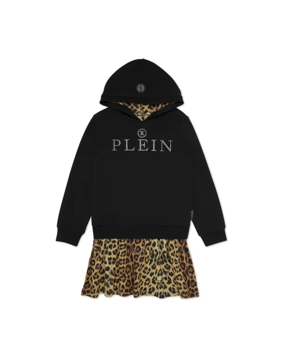 Hooded Dress Leopard