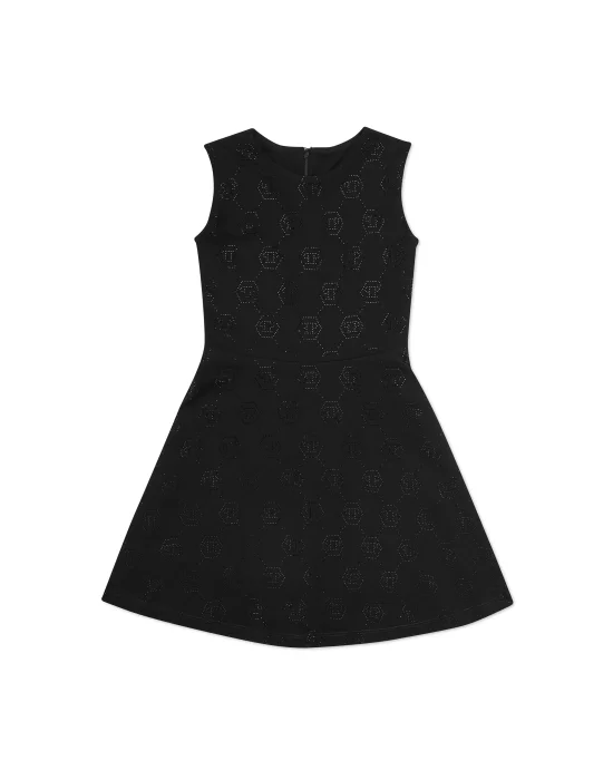 Duchesse Doll Midi Dress Strass Monogram