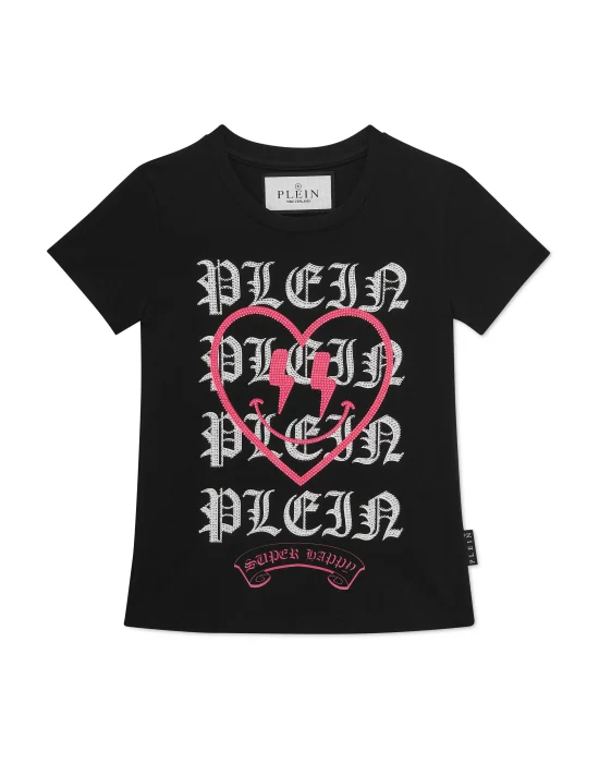 Burnout T-Shirt Sexy Pure Strass Heart