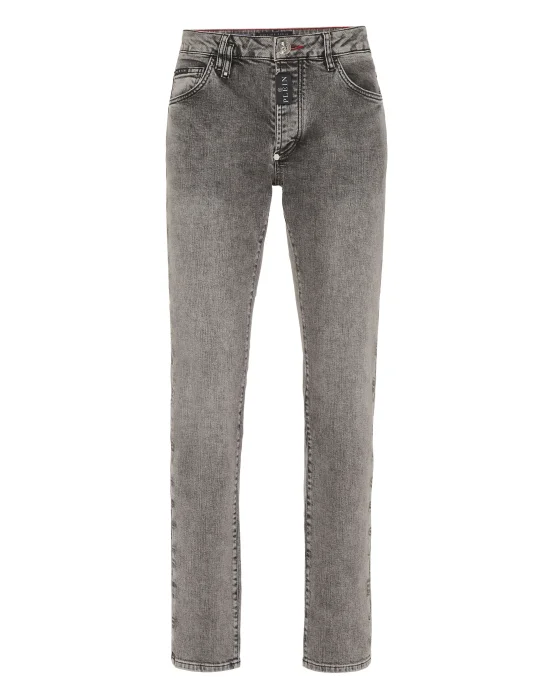 Denim Super Straight Cut Trousers