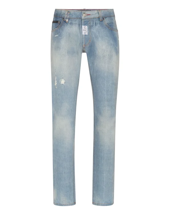 Denim Super Straight Cut Trousers