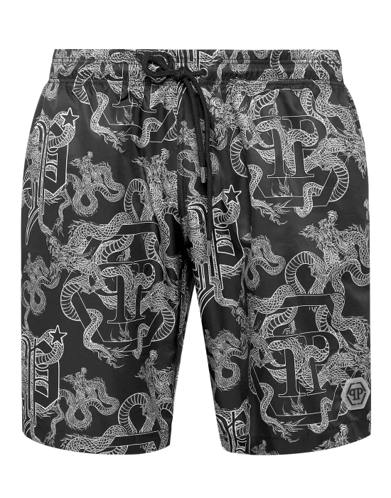 Short Swim Boxer Dragon Hexagon