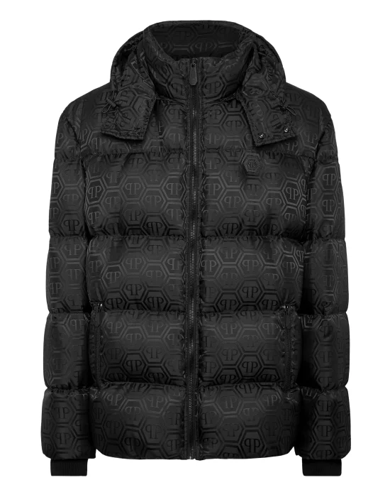Oversize Nylon Jacquard Bomber Monogram