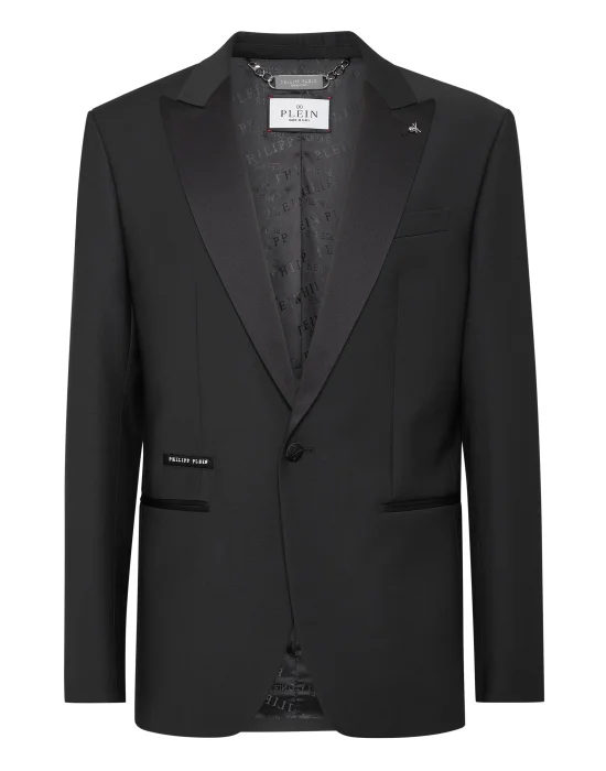 Wool Printed Blazer Skull