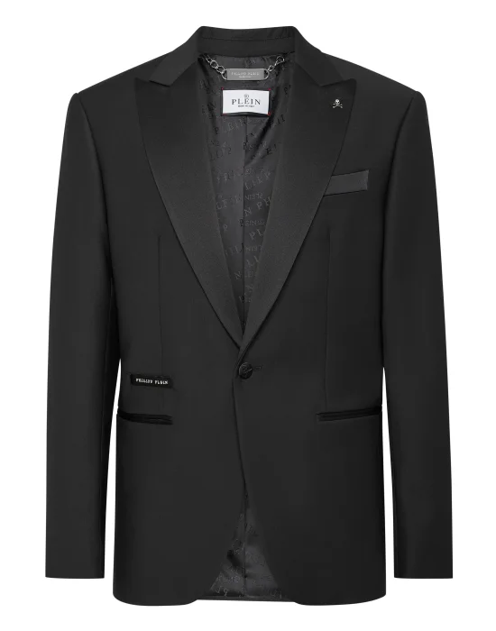 Wool Printed Blazer Skull
